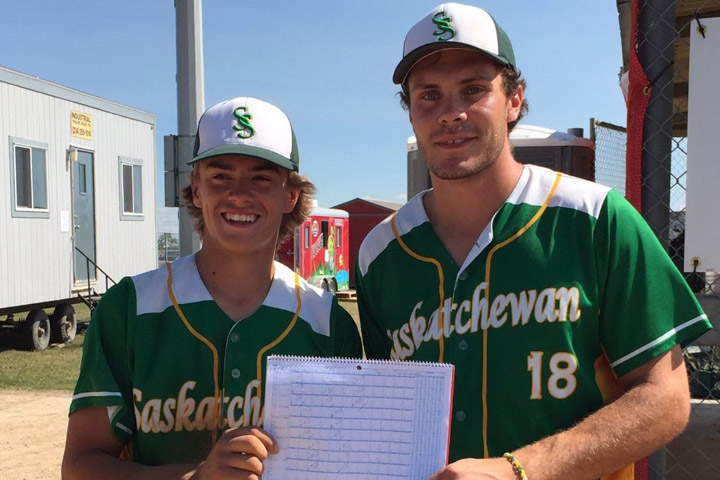 Pitcher Nick Patrick was perfect as Team Saskatchewan downed B.C. 3-0 at the Canada Summer Games.