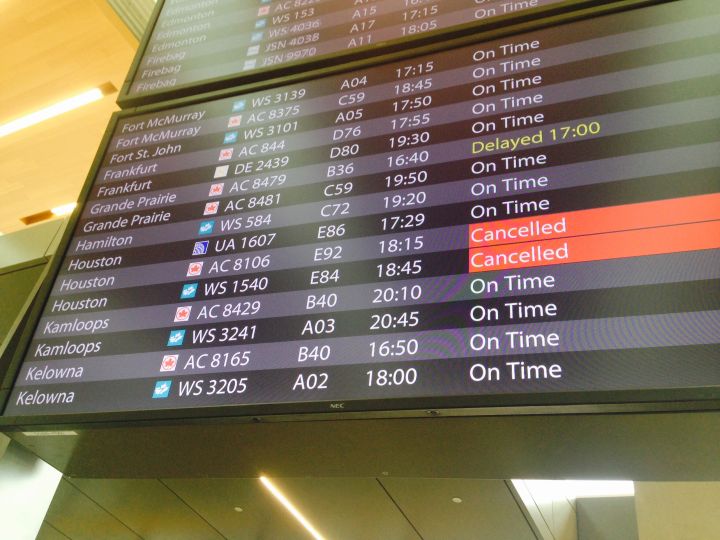 Cancelled flights Aug 25