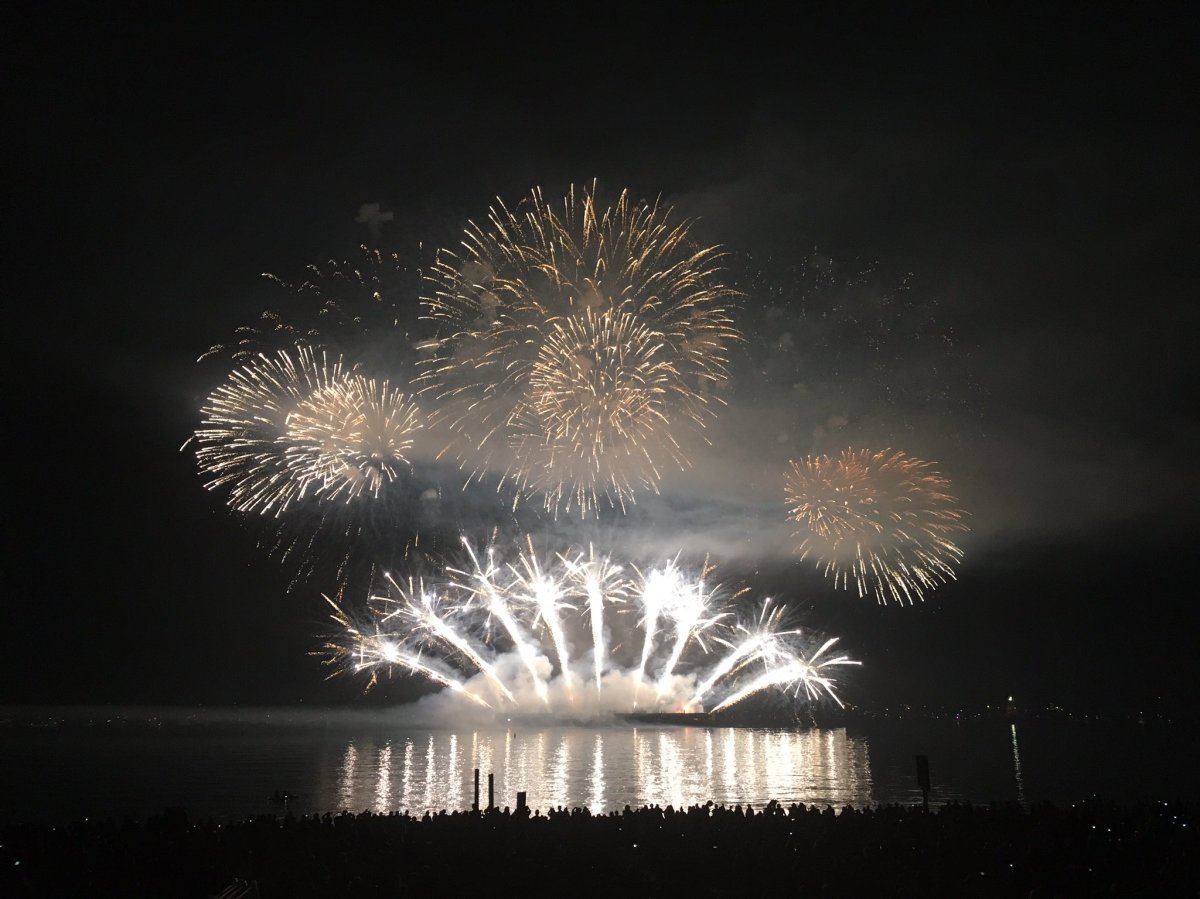 It may have been a smoky night, but that didn't stop thousands of people from descending on English Bay to watch the Honda Celebration of Light on Wednesday.