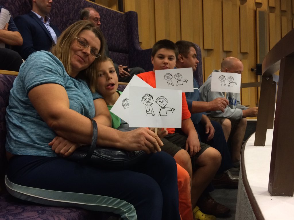 Valentyna, her sons Jacob and Dmetriy, and her husband Alex were among 80 Londoners packed into council chamber’s gallery Monday night.
