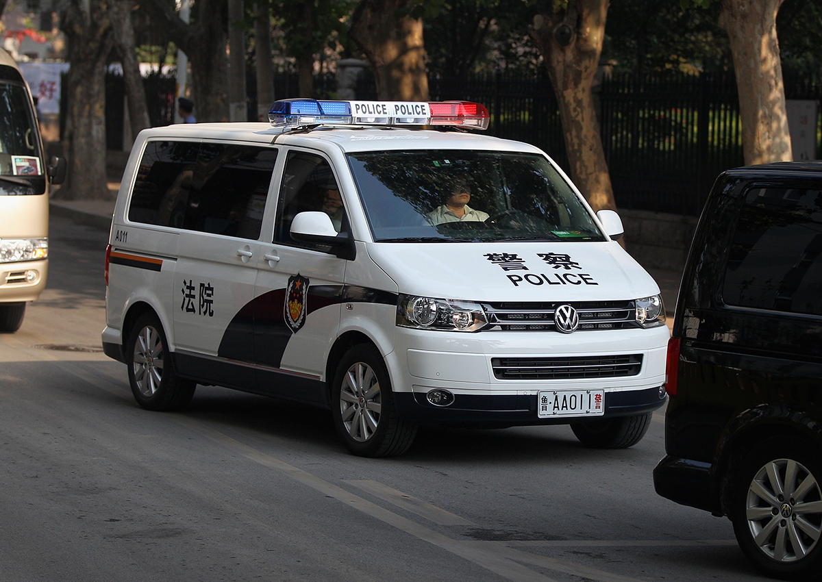 FILE PHOTO: A Chinese police car.