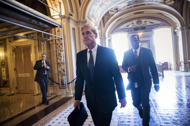 Special Counsel Robert Mueller departs the Capitol after a closed-door meeting with members of the Senate Judiciary Committee in Washington, Wednesday, June 21, 2017.