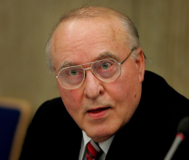 Ernst Zundel sits in a court in Mannheim, southern Germany, at the beginning of a trial to face charges including incitement, libel and disparaging the dead, Nov. 8, 2005.