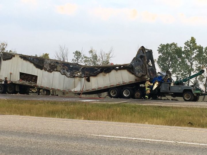 Westbound Highway 1 reopens after fatal crash near Strathmore, Alta