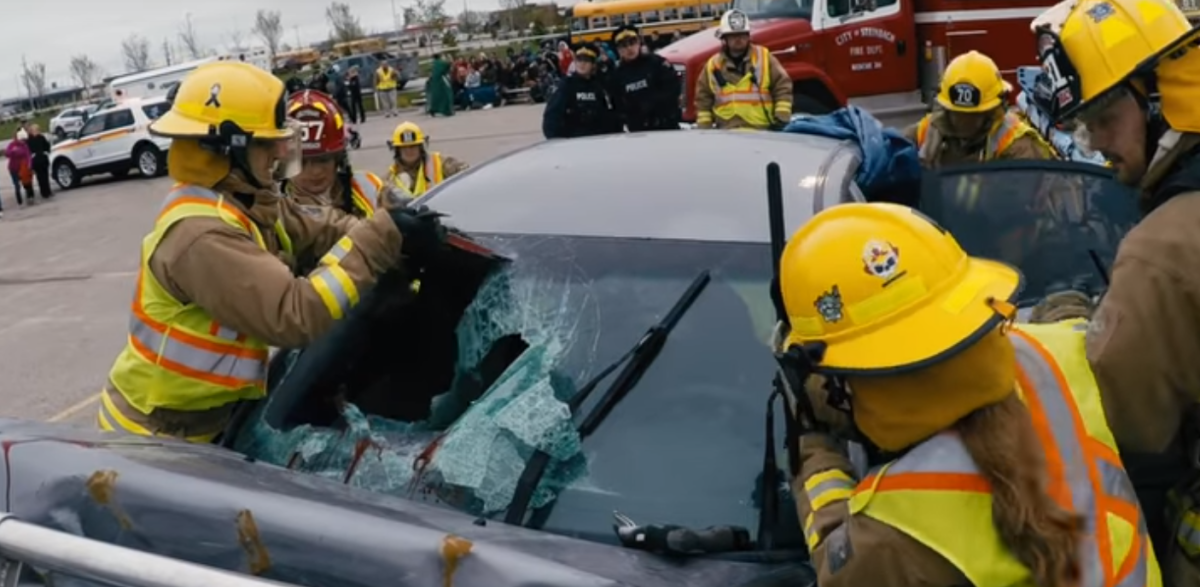 A dramatic video shows what can happen if you text and drive.