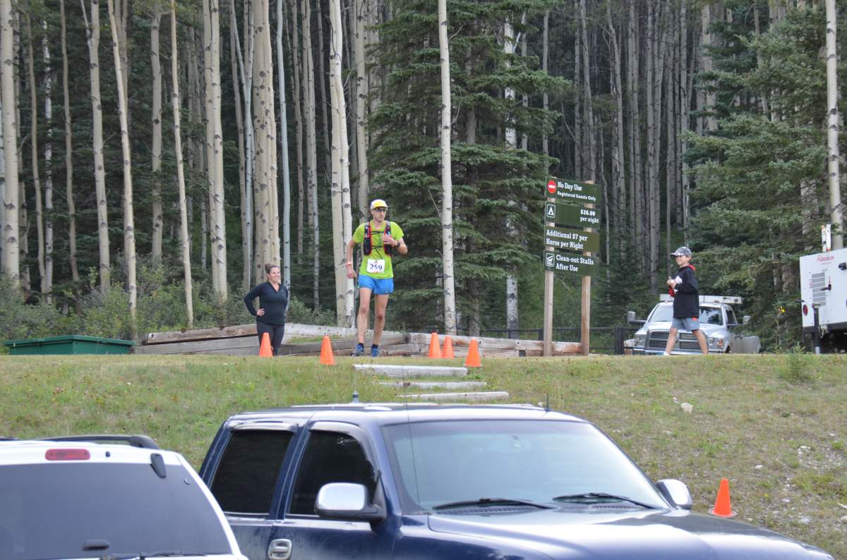 Brandon Miller during one of the five legs of the 2017 Death Race. Grande Cache, Alta.