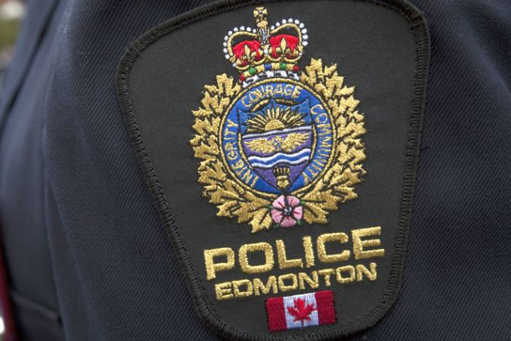 A photo of an Edmonton Police badge.