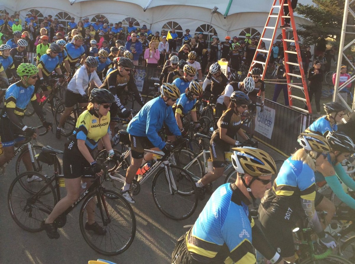 The Enbridge Ride to Conquer Cancer started Saturday morning at WinSport in Calgary. August 12, 2017.