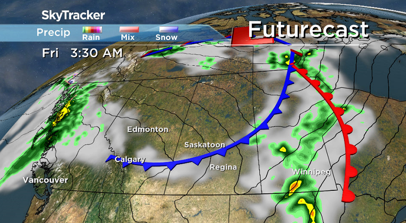 Cold front slides through the region on Friday.