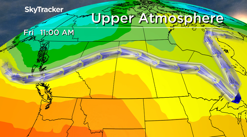 Upper ridge builds back in the heat for the end of the week.