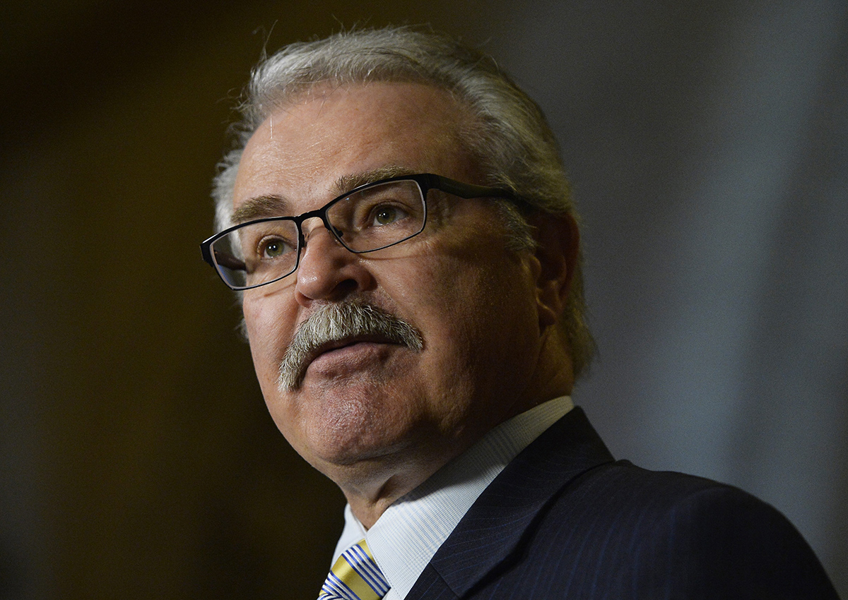  Gerry Ritz speaks during a press conference in Ottawa on Tuesday, May 19, 2015. 