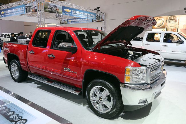 The Silverado 1500 at the Canadian International Auto Show at the Metro Toronto Convention Centre in Toronto, February 19, 2013.