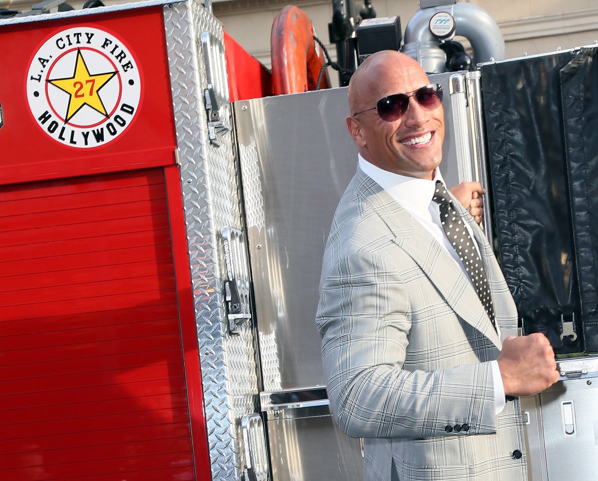 Actor Dwayne 'The Rock' Johnson attends the premiere of Warner Bros. Pictures' "San Andreas" at the TCL Chinese Theatre on May 26, 2015 in Hollywood, California.