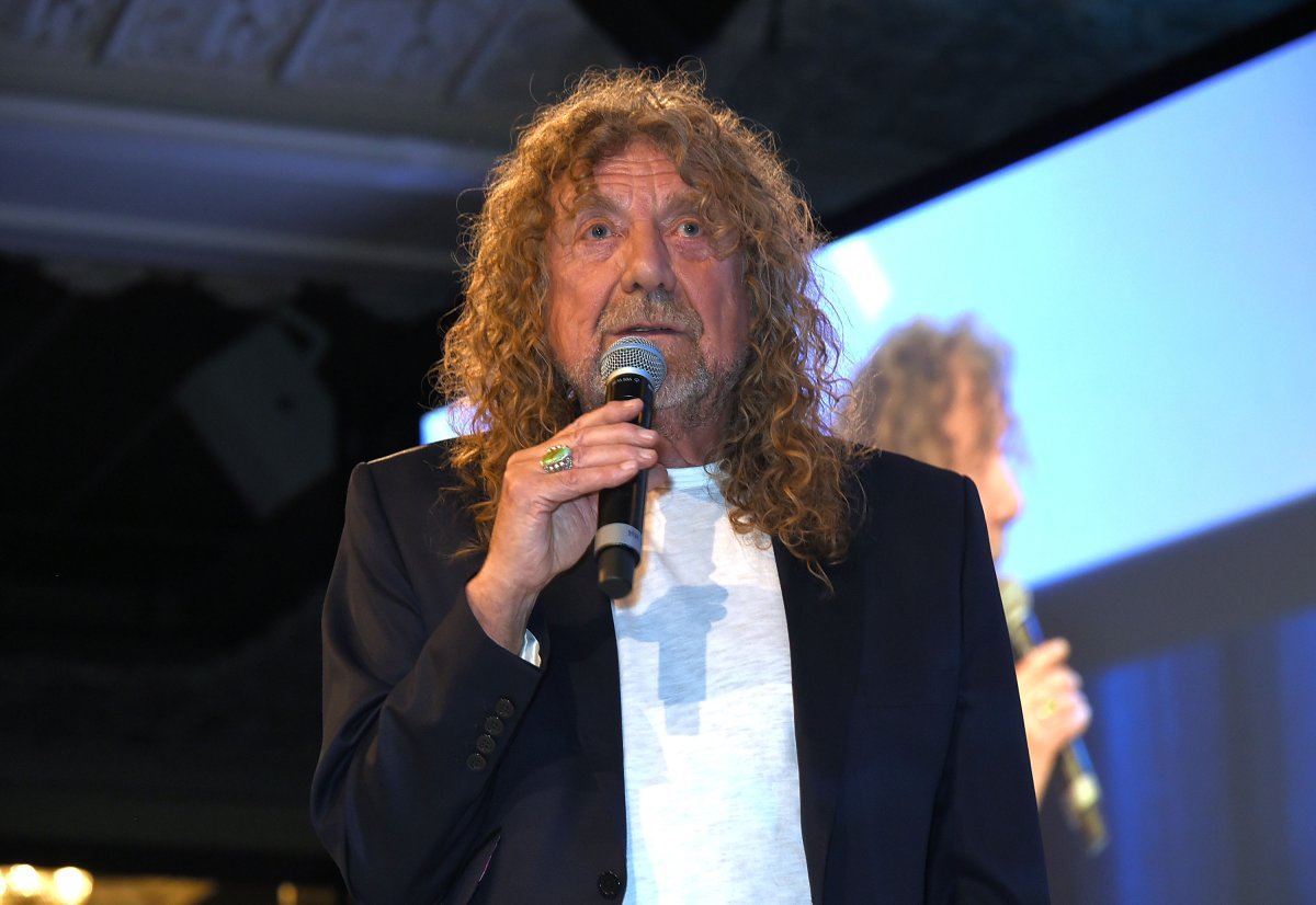 Robert Plant on stage at the Nordoff Robbins O2 Silver Clef Awards at The Grosvenor House Hotel on June 30, 2017 in London, England. 
