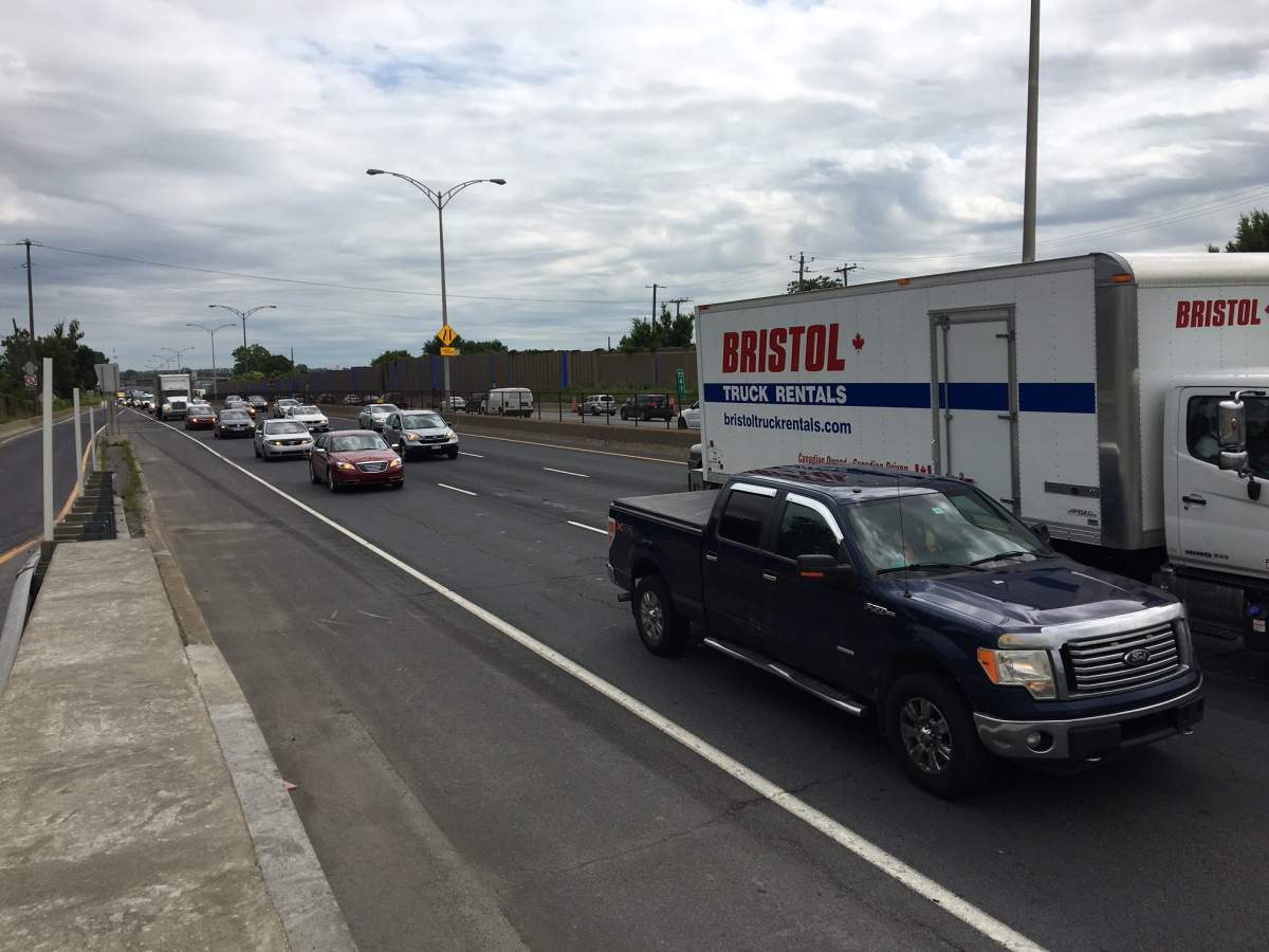 Partial and complete road closures are coming to Highway 20 in Montreal, Monday, Aug. 7, 2017.