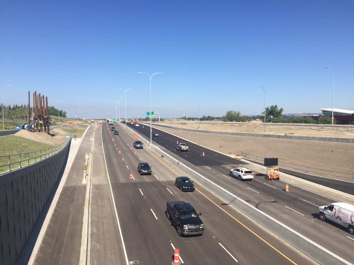 Trans-Canada Highway-Bowfort Road interchange in Calgary nears completion - image