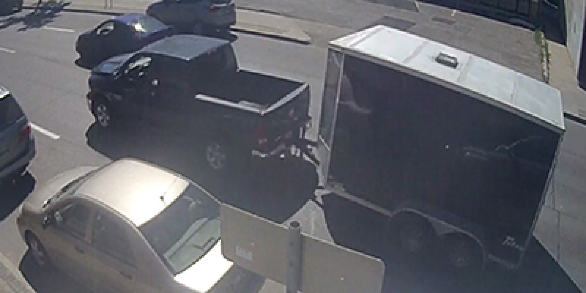 Officers released a picture of the truck and trailer involved in a fatal hit and run Thursday morning. 
