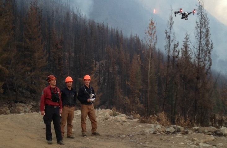 Hummingbird Drones test a UAV with the BC Wildfire Service in 2015.