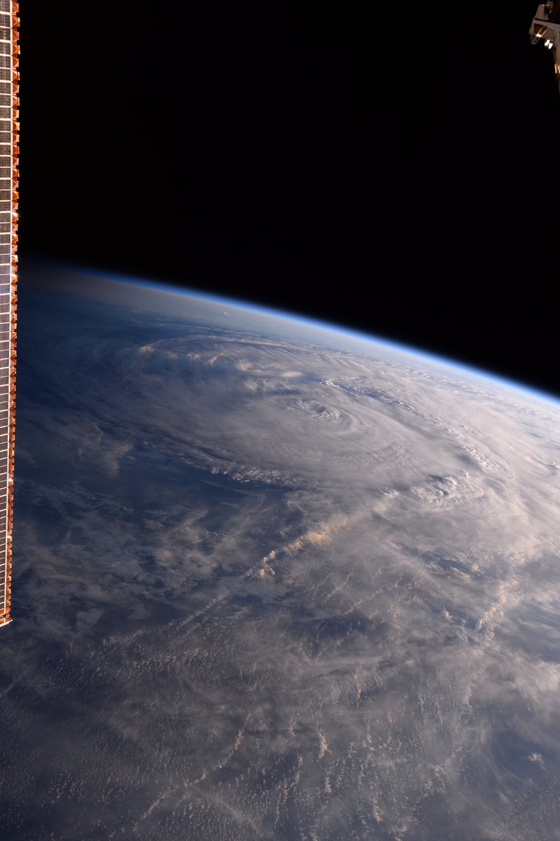 This images shows the state of Hurricane Harvey from the International Space Station on Aug. 26, 2017.