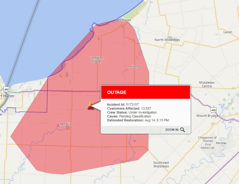 No charges will be laid after collision causes power outages in Strathroy and Lambton County - image