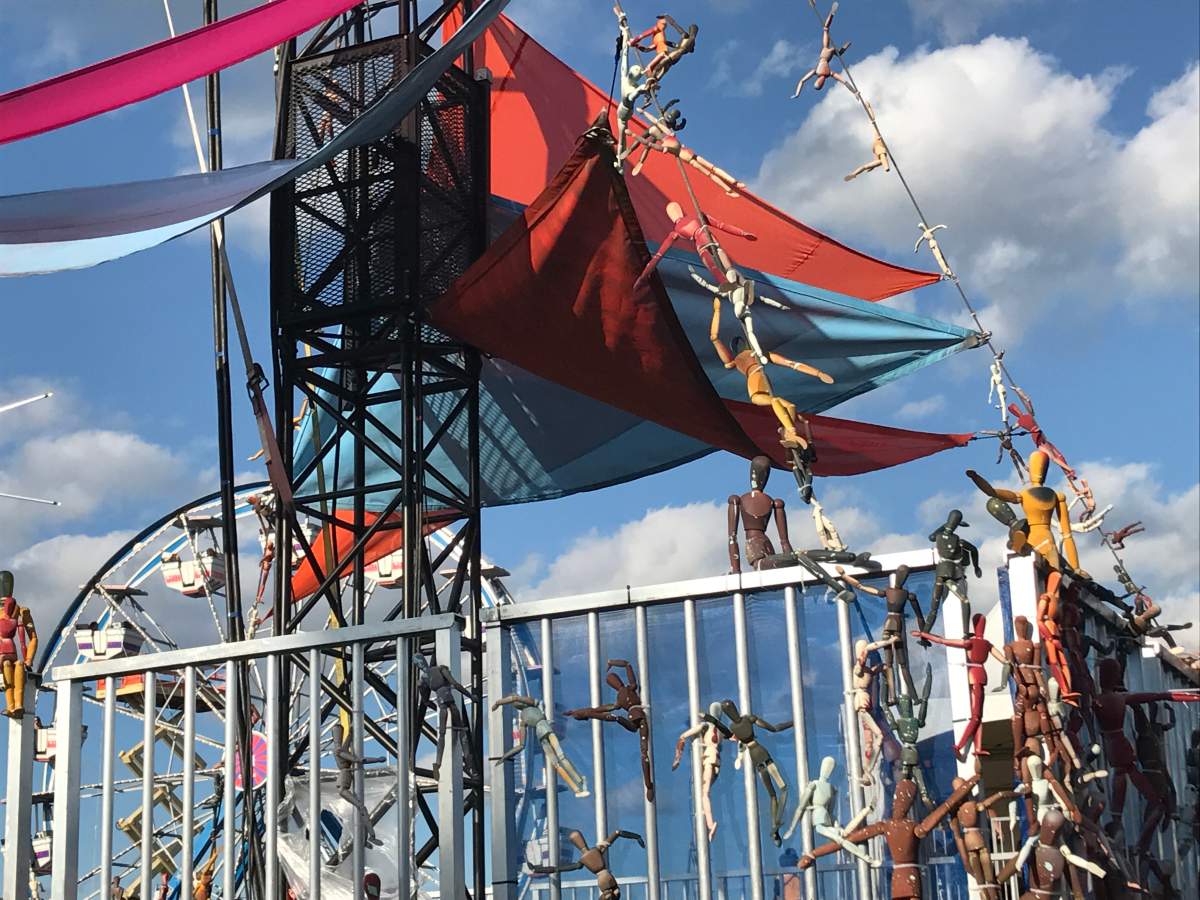 Unique art is displayed at the 2017 Osheaga music and art festival.