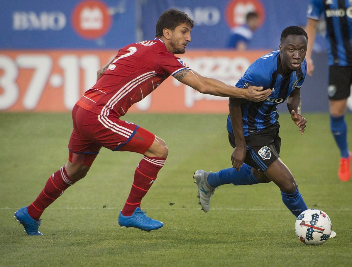 Montreal Impact midfielder Ballou Tabla has apologized after not showing up for practice, Wednesday, August 9, 2017.