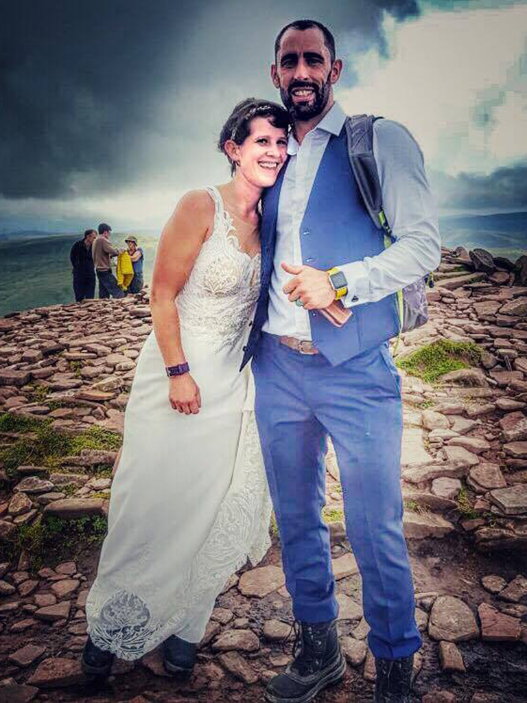 Bride climbs 8 mountains in 8 days — in her wedding gown — for a good cause - image