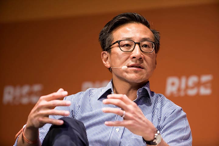 Joseph 'Joe' Tsai, co-vice chairman of Alibaba Group Holding Ltd., speaks during the Rise conference in Hong Kong, China, on Tuesday, July 11, 2017.