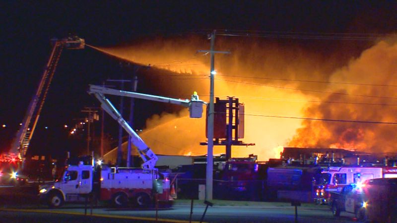 Calgary fire crews respond to a fire in the 3500 block of 52 Street S.E. on Monday, Aug. 28, 2017.