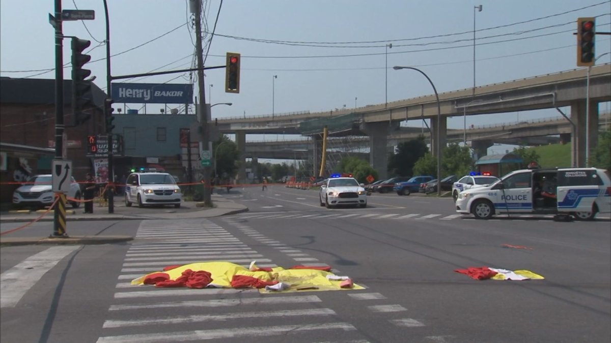 A Montreal senior is dead after being hit by a truck, Monday. Aug. 21, 2017.