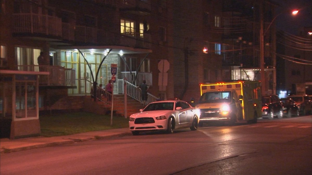 The body of a man was found after a fire broke out at a residential building in Lachine, Tuesday, August 22, 2017.