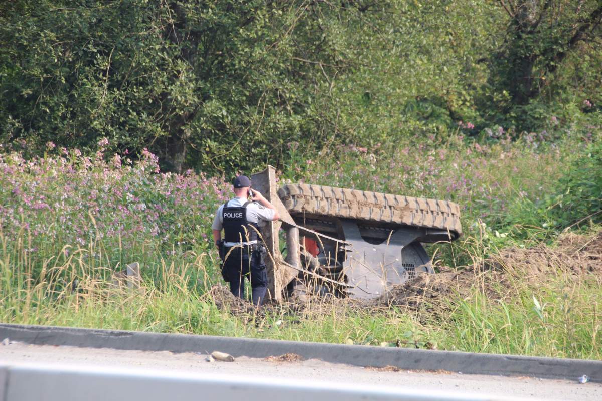 Photo from the scene of an industrial accident that claimed the life of a woman in her 30s on Aug. 10, 2017.
