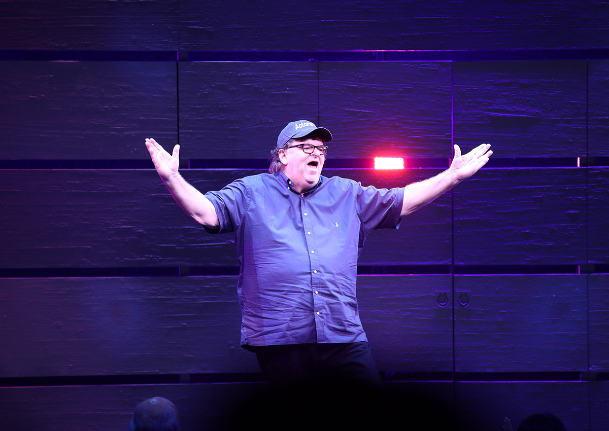 Michael Moore at arrivals for THE TERMS OF MY SURRENDER Opening Night on Broadway, The Belasco Theatre and Bryant Park Grill, New York, NY August 10, 2017.