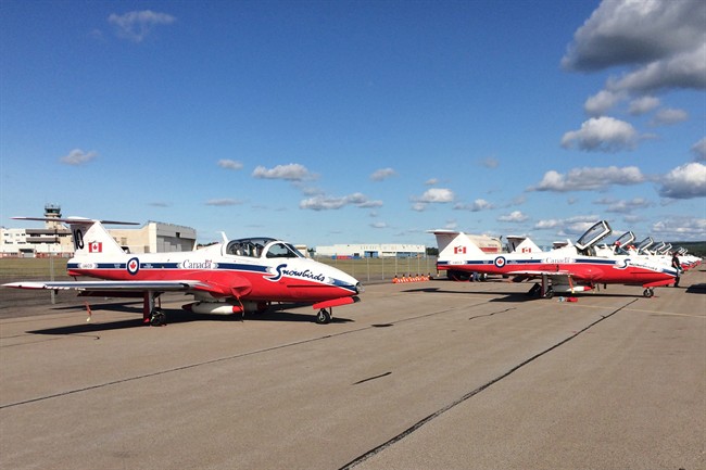 The Snowbirds were one of the performances at the London Airshow over the weekend. 