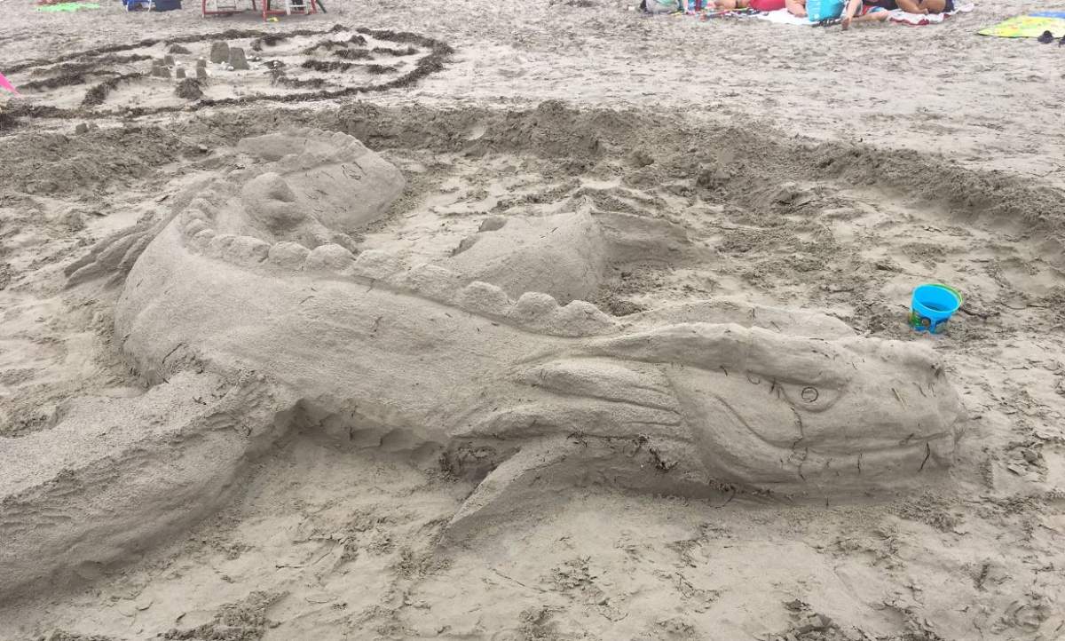 This is one of the many designs being entered in the 2017 Clam Harbour Beach Sandcastle Competition.