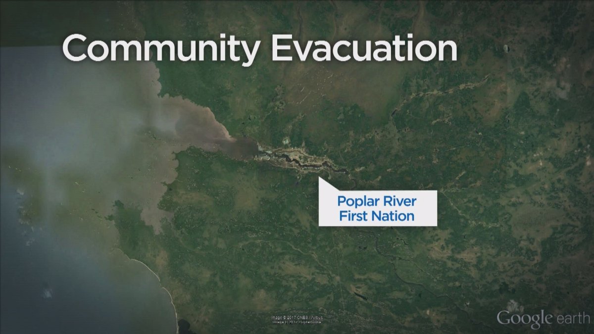 Poplar River First Nation was issued an evacuation order while a forest fire threatens the community. 