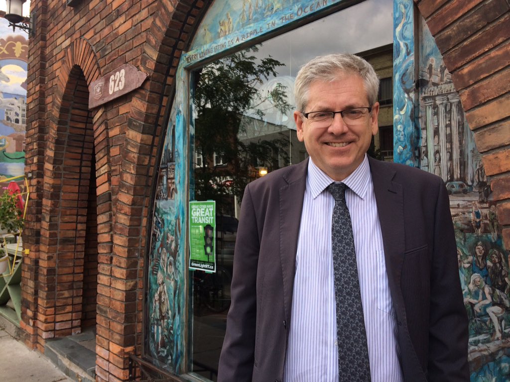 NDP Member of Parliament and leadership candidate Charlie Angus outside the Root Cellar in London, Ont.