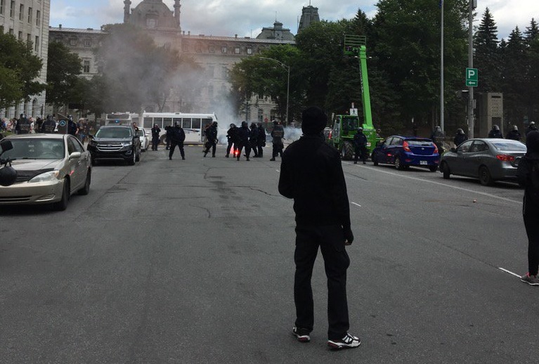 Quebec City Protest Violence In Front And Behind The Reporters Lens