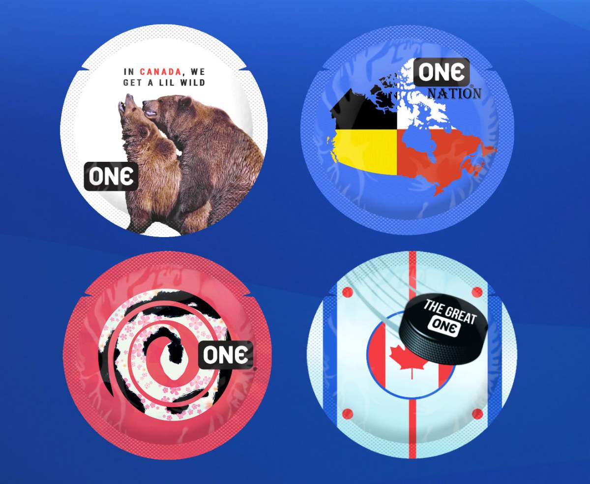 Regional winners in the ONE Condoms One Canada Design Contest.