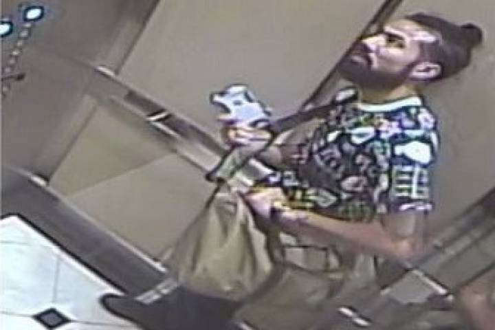 Security image of the man wanted in connection with a downtown robbery investigation.
