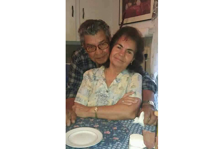 This undated photo provided by Virginia Saldivar shows her mother- and father-in-law, Belia and Manuel Saldivar, presumed dead after their van sank into Greens Bayou on Houston’s east side.