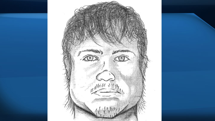 Sketch of the man accused of sexually assaulting a woman released by Saskatoon police.