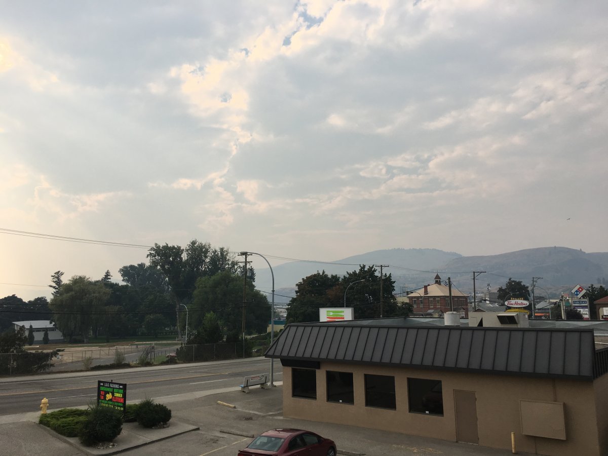 The sky was smokey again in Vernon on Thursday afternoon. The Air Quality Health Index was sitting at seven which falls into the high health risk category. 