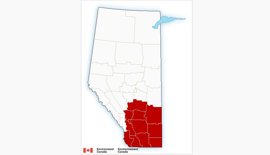 Southern Alberta heat warnings