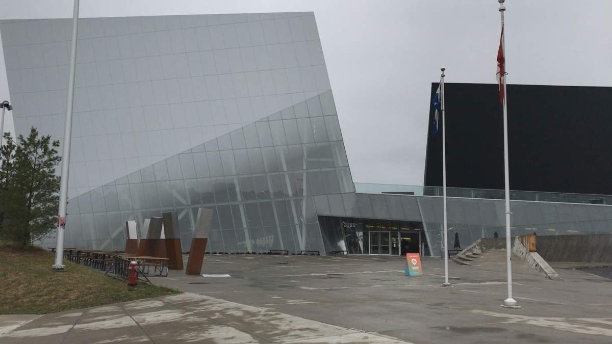 Outside of the Saint-Laurent sports complex on Friday, August 18, 2017.