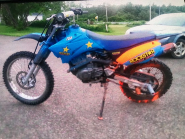 An image supplied by New Brunswick RCMP of a stolen motocross bike. 