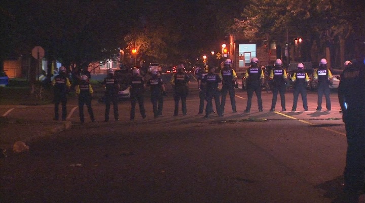 Montreal police were called to intervene at a party in Villeray Park Saturday night, Aug. 19, 2017.