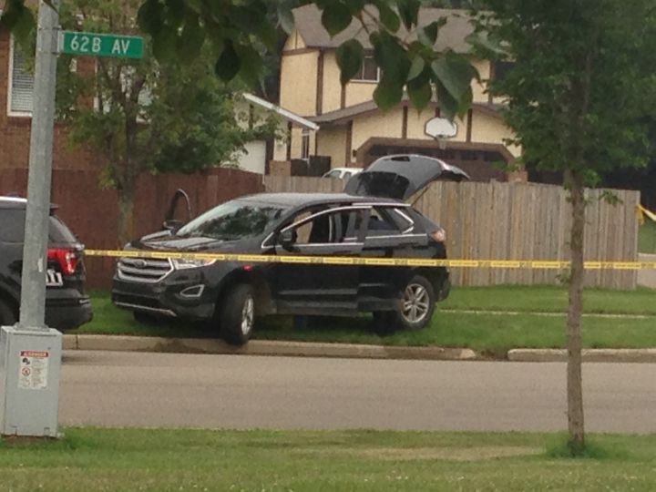 Police are investigating after a man died after he was found in an SUV that crashed in west Edmonton on Aug. 16, 2017.