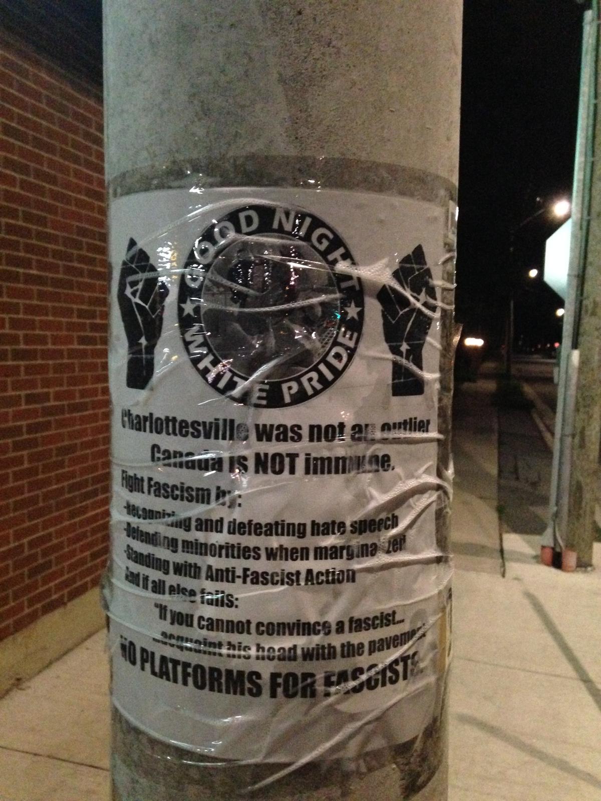 Kingston residents react to anti-fascist poster spotted in midtown - image