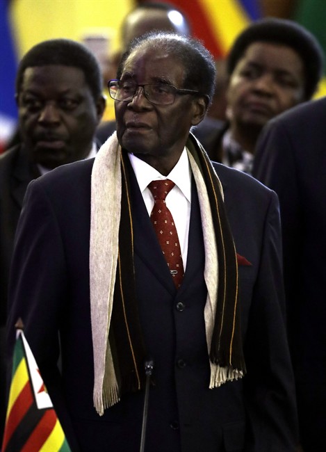 Zimbabwean President Robert Mugabe attends the Southern African Development Community's leaders' conference in Pretoria, South Africa, Saturday, Aug. 19, 2017. 